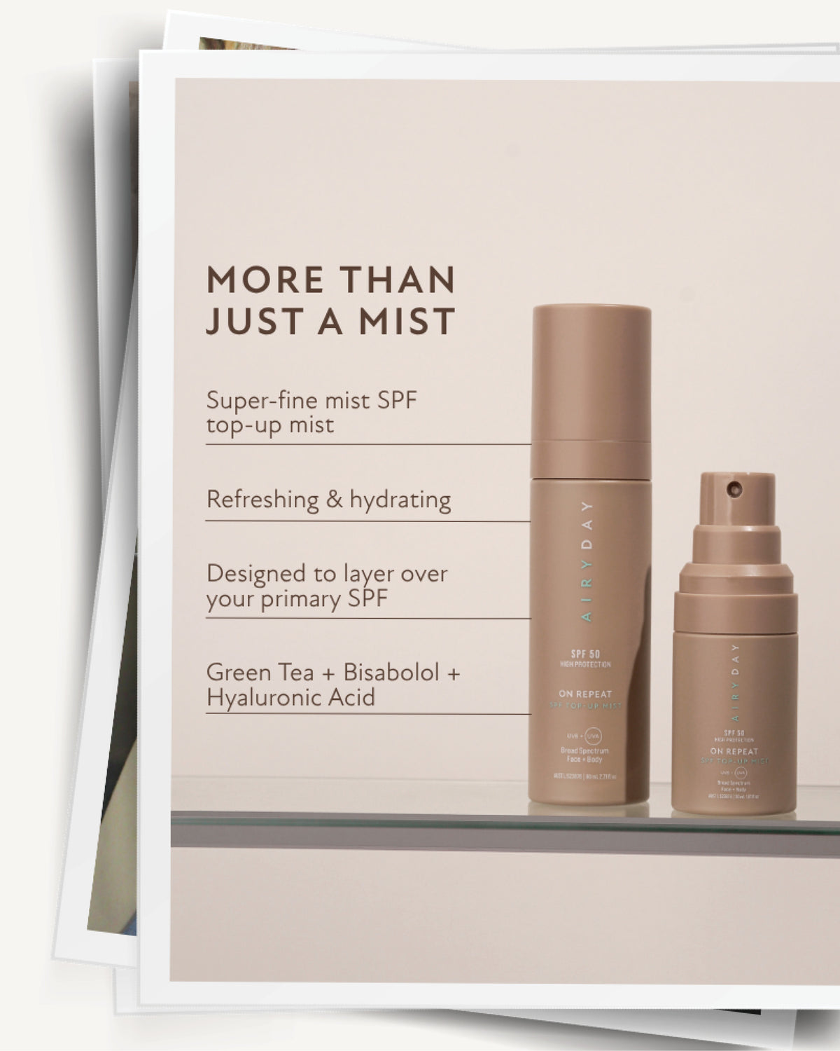 On Repeat SPF50 Top-Up Mist